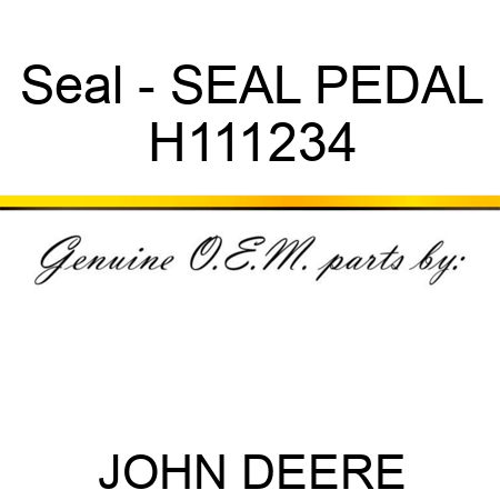 Seal - SEAL, PEDAL H111234