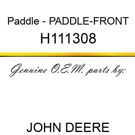 Paddle - PADDLE-FRONT H111308