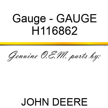 Gauge - GAUGE H116862