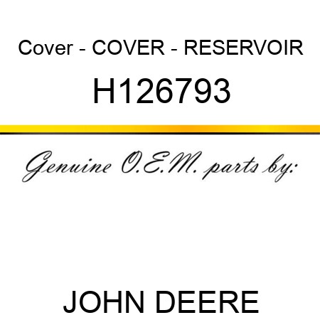 Cover - COVER - RESERVOIR H126793