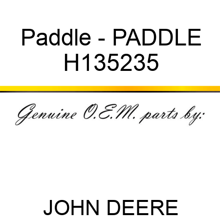 Paddle - PADDLE H135235