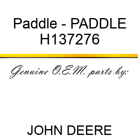 Paddle - PADDLE H137276