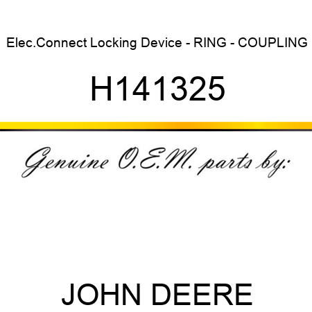 Elec.Connect Locking Device - RING - COUPLING H141325
