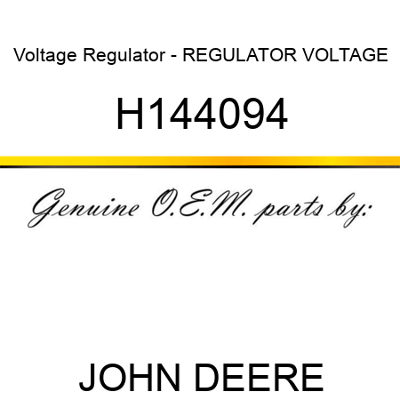 Voltage Regulator - REGULATOR, VOLTAGE H144094