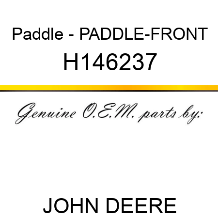 Paddle - PADDLE-FRONT H146237