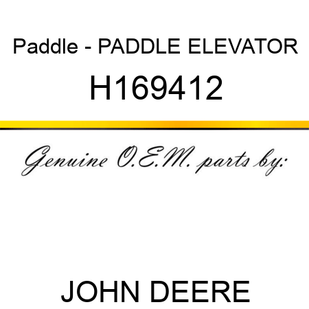 Paddle - PADDLE, ELEVATOR H169412