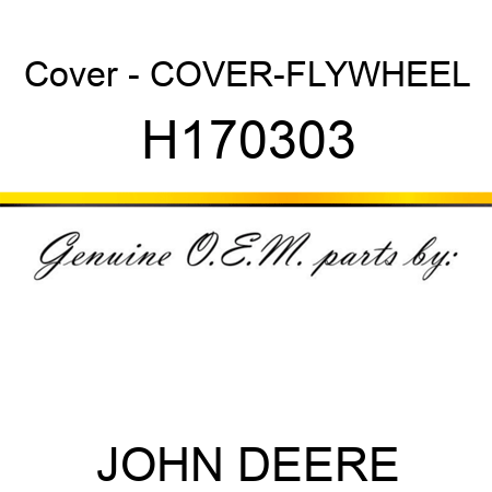 Cover - COVER-FLYWHEEL H170303