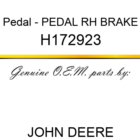 Pedal - PEDAL, RH BRAKE H172923