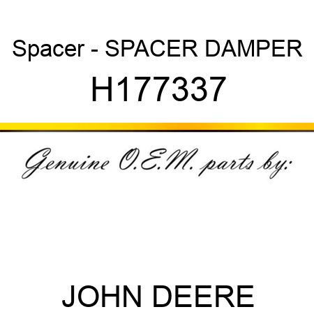 Spacer - SPACER, DAMPER H177337
