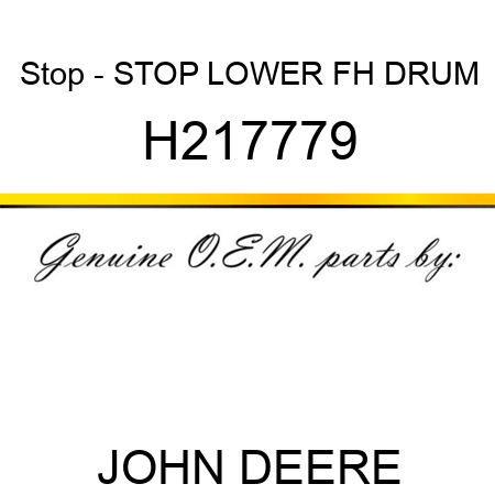 Stop - STOP, LOWER FH DRUM H217779