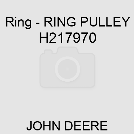 Ring - RING, PULLEY H217970