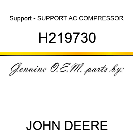 Support - SUPPORT, AC COMPRESSOR H219730