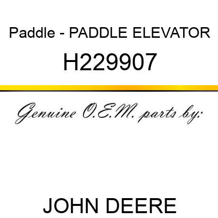 Paddle - PADDLE, ELEVATOR H229907