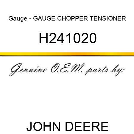 Gauge - GAUGE, CHOPPER TENSIONER H241020