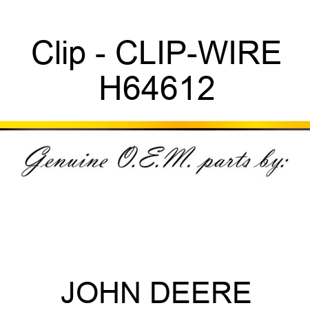 Clip - CLIP-WIRE H64612
