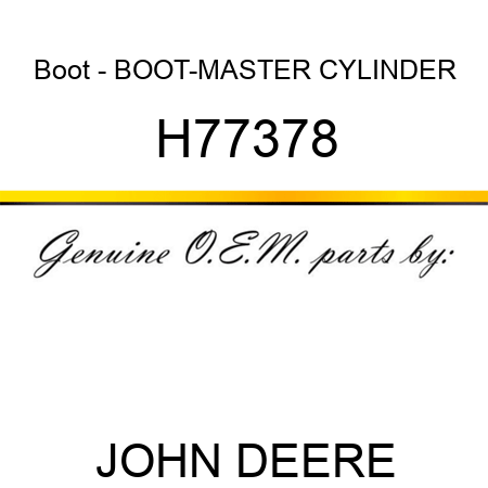 Boot - BOOT-MASTER CYLINDER H77378