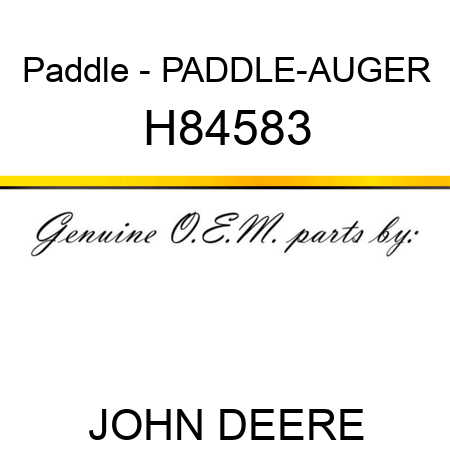 Paddle - PADDLE-AUGER H84583