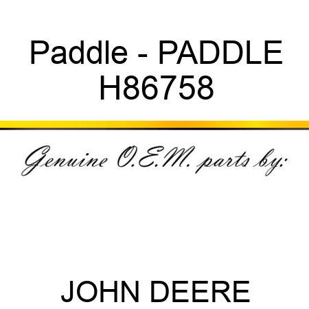 Paddle - PADDLE H86758