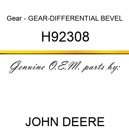 Gear - GEAR-DIFFERENTIAL BEVEL H92308