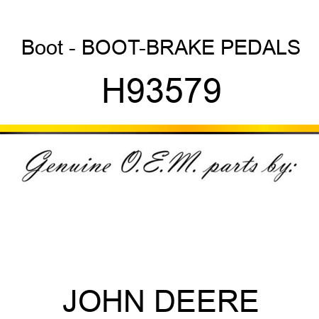 Boot - BOOT-BRAKE PEDALS H93579