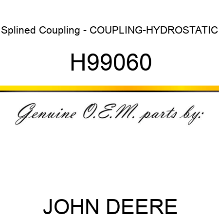 Splined Coupling - COUPLING-HYDROSTATIC H99060