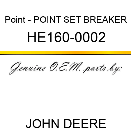 Point - POINT SET, BREAKER HE160-0002