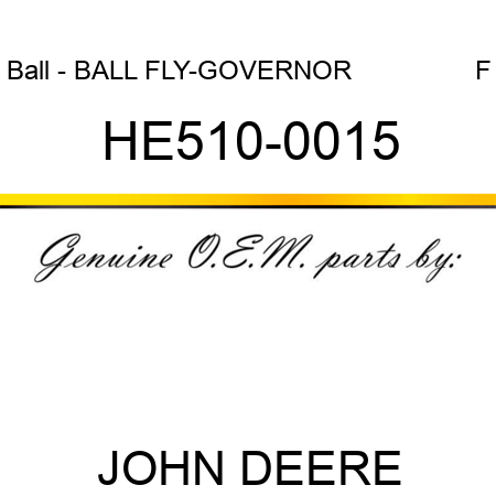 Ball - BALL, FLY-GOVERNOR                F HE510-0015