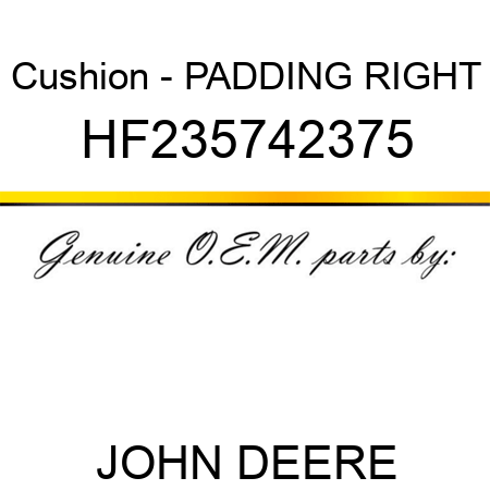Cushion - PADDING, RIGHT HF235742375