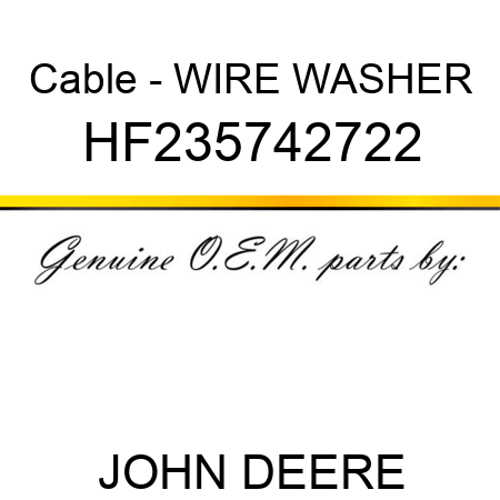 Cable - WIRE, WASHER HF235742722