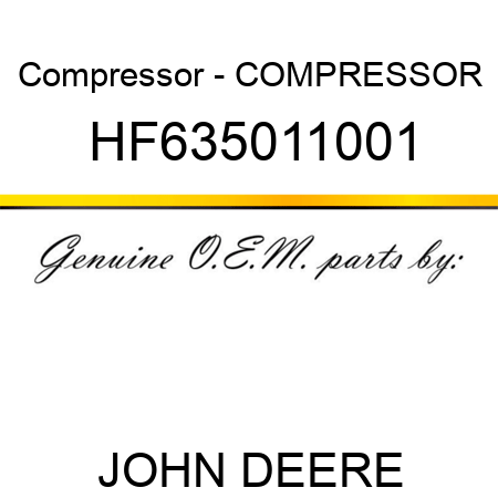 Compressor - COMPRESSOR HF635011001