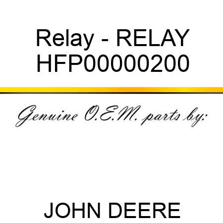 Relay - RELAY HFP00000200