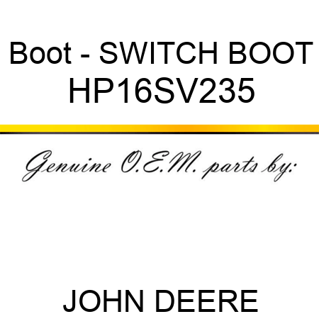 Boot - SWITCH BOOT HP16SV235