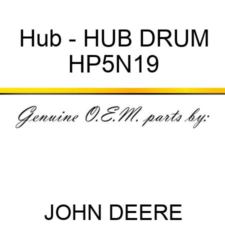 Hub - HUB DRUM HP5N19