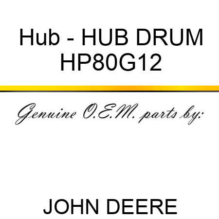 Hub - HUB DRUM HP80G12