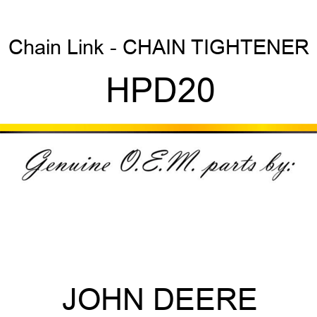 Chain Link - CHAIN TIGHTENER HPD20