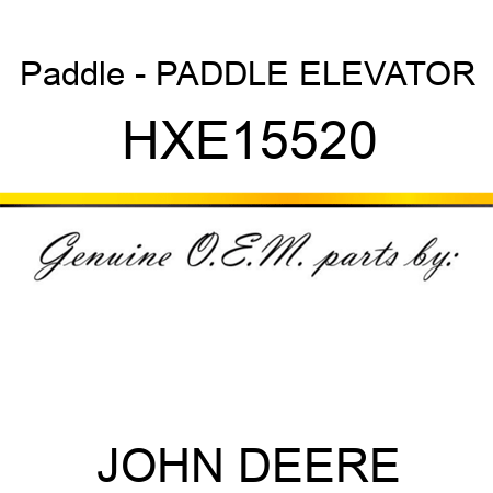 Paddle - PADDLE, ELEVATOR HXE15520