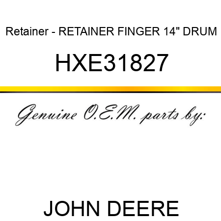 Retainer - RETAINER, FINGER, 14