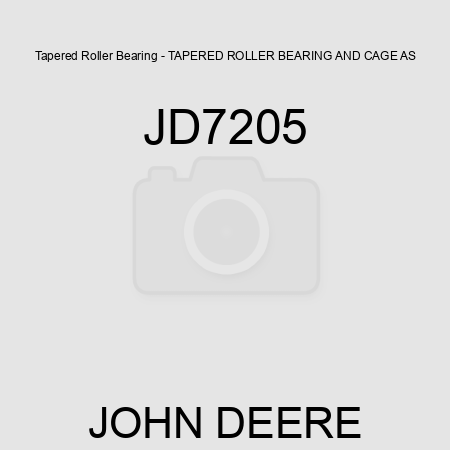 Tapered Roller Bearing - TAPERED ROLLER BEARING, AND CAGE AS JD7205