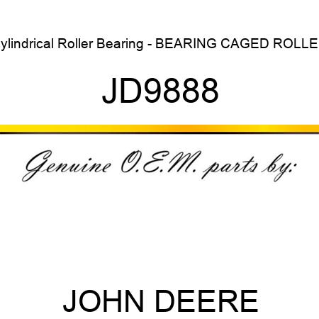 Cylindrical Roller Bearing - BEARING ,CAGED ROLLER JD9888