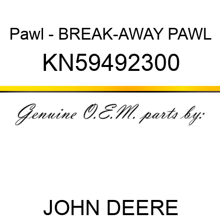 Pawl - BREAK-AWAY PAWL KN59492300