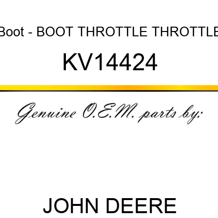 Boot - BOOT, THROTTLE THROTTLE KV14424