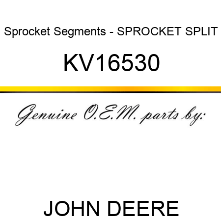 Sprocket Segments - SPROCKET, SPLIT KV16530