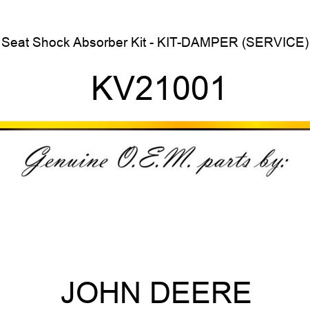 Seat Shock Absorber Kit - KIT-DAMPER, (SERVICE) KV21001