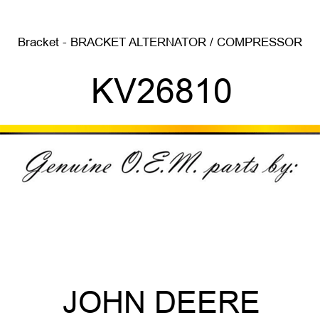 Bracket - BRACKET ALTERNATOR / COMPRESSOR KV26810