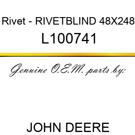 Rivet - RIVET,BLIND 4,8X24,8 L100741