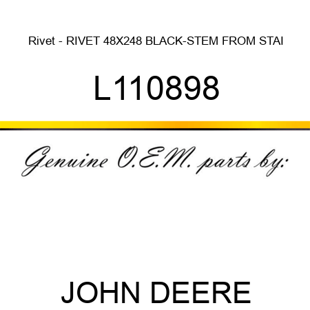 Rivet - RIVET 4,8X24,8 BLACK-STEM FROM STAI L110898