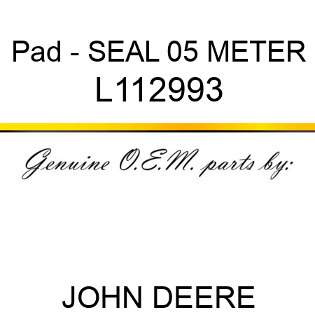 Pad - SEAL 0,5 METER L112993