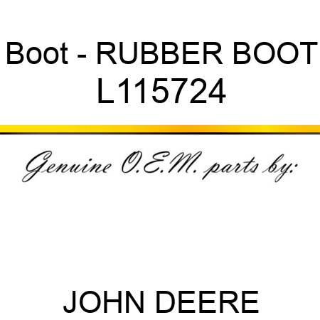 Boot - RUBBER BOOT L115724