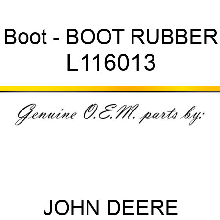 Boot - BOOT, RUBBER L116013