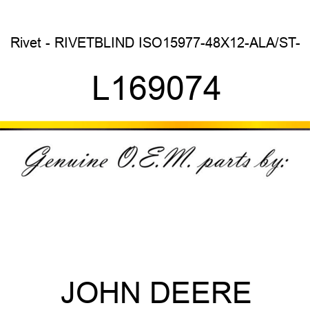 Rivet - RIVET,BLIND ISO15977-4,8X12-ALA/ST- L169074